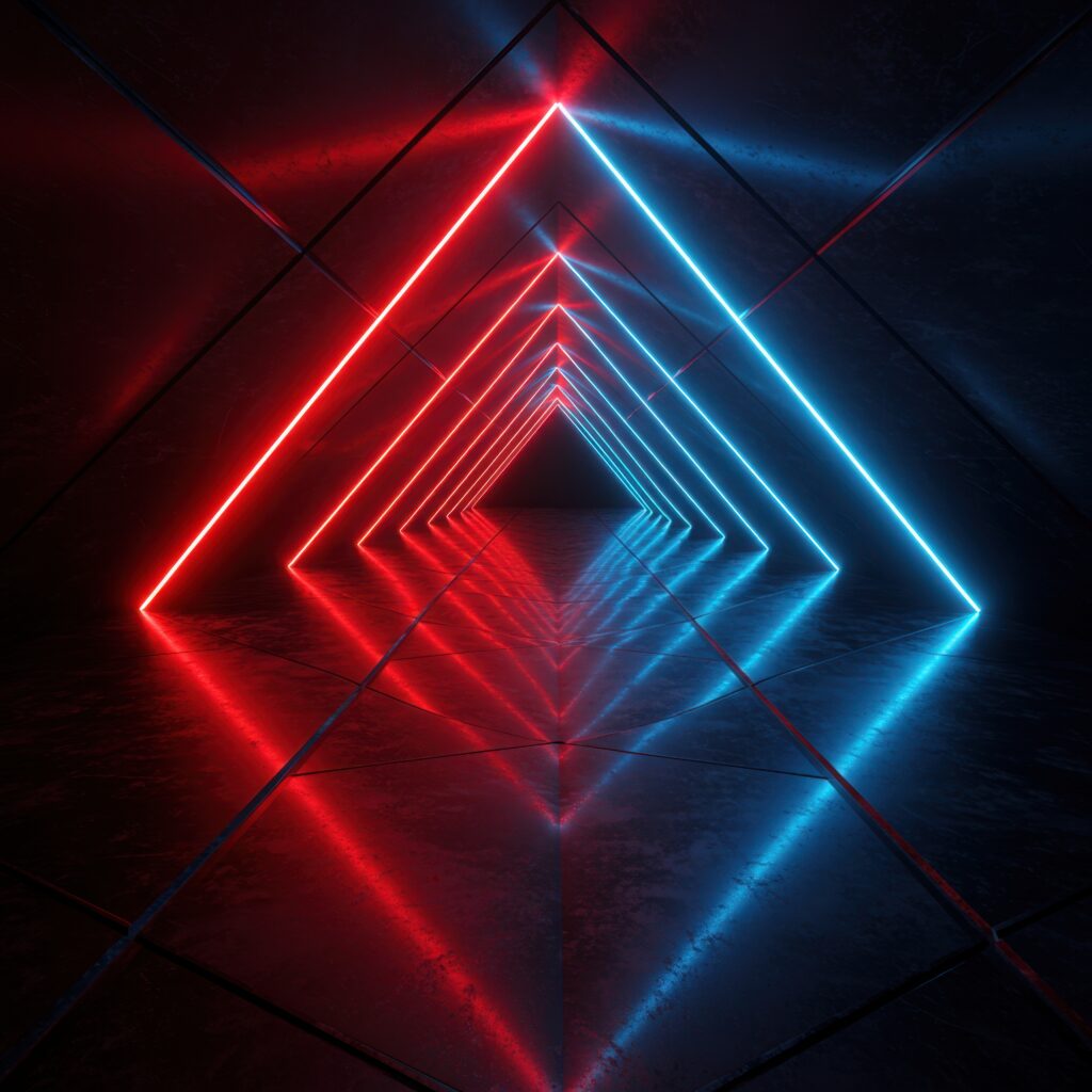 abstract-neon-tunnel-red-blue-glowing-lines-futuristic-scifi-corridor-digital-art